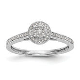 14K White Gold Lab Grown VS/SI+ G+ Dia Complete Cluster Engagement Ring